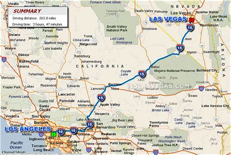 driving distance la to vegas.